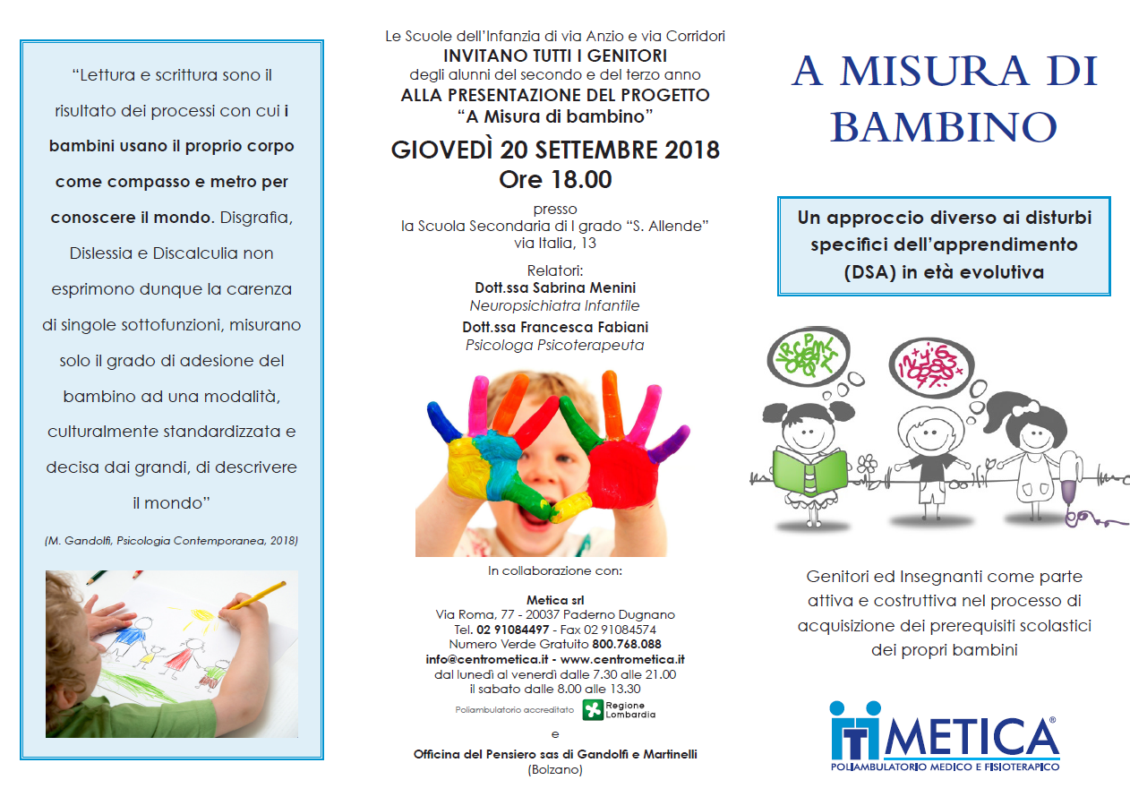 Opuscolo Metica A Misura di bambino